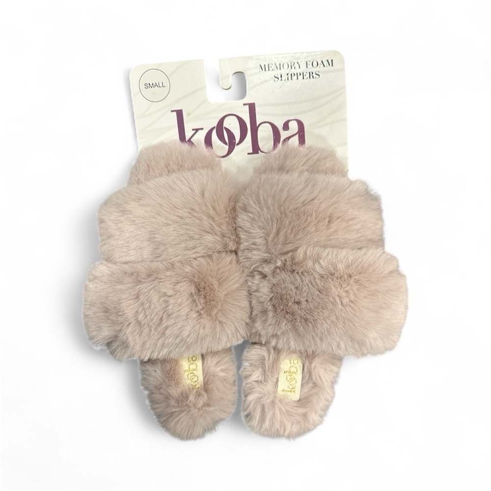 Koba Fluffy Memory Foam Slippers Size Small (5-6)